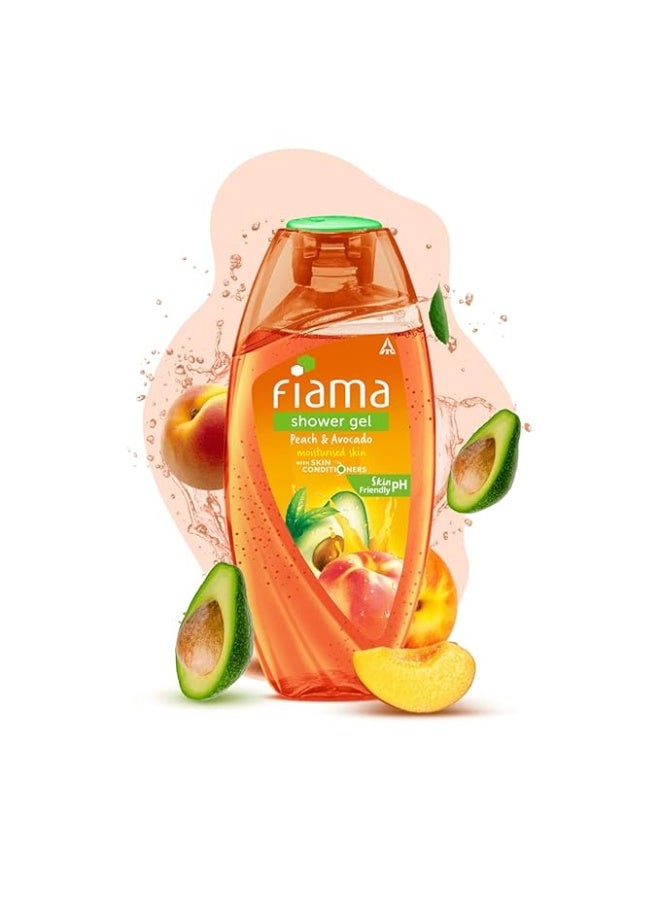 Fiama Shower Gel - Peach & Avocado, for Moisturised skin, with skin conditioners, 250 ml - Image 3